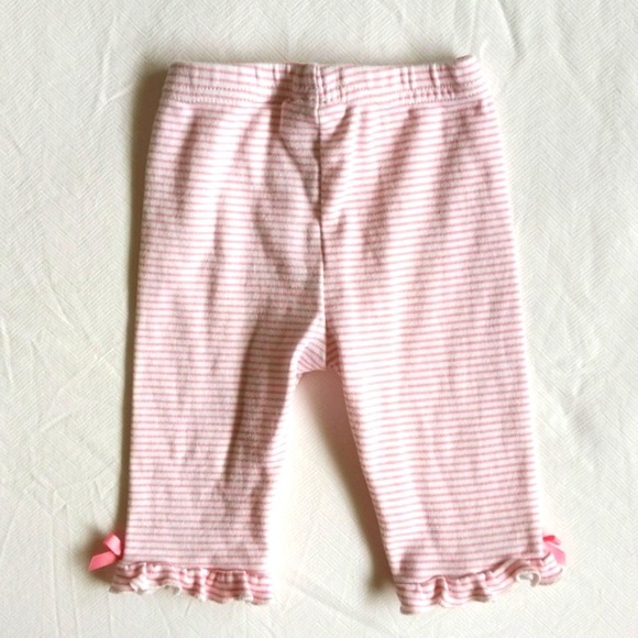 laura ashley baby pink & white striped pants 3 months - Picture 4 of 4